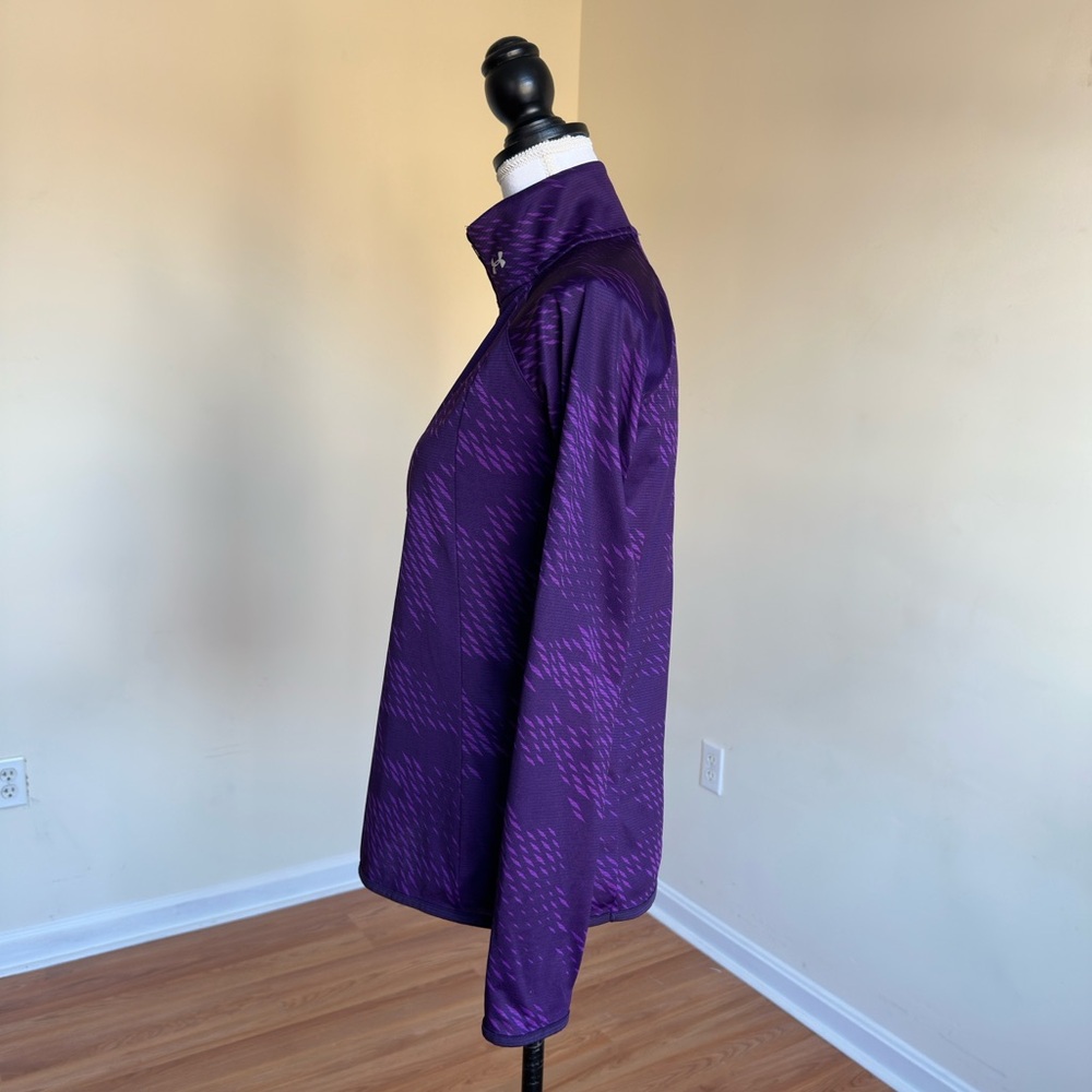 Under Armour 1/2 Zip Pullover Purple Long Sleeve Running Lightweight Sz S/M - Picture 4 of 11